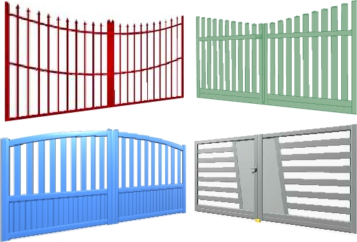 Un portail ajouré apporte un design particulier à une clôture